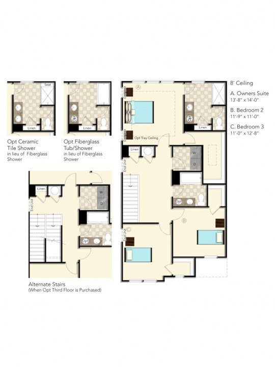 Riverdale Floor Plan at Maidstone Village Townhomes HHHunt Homes